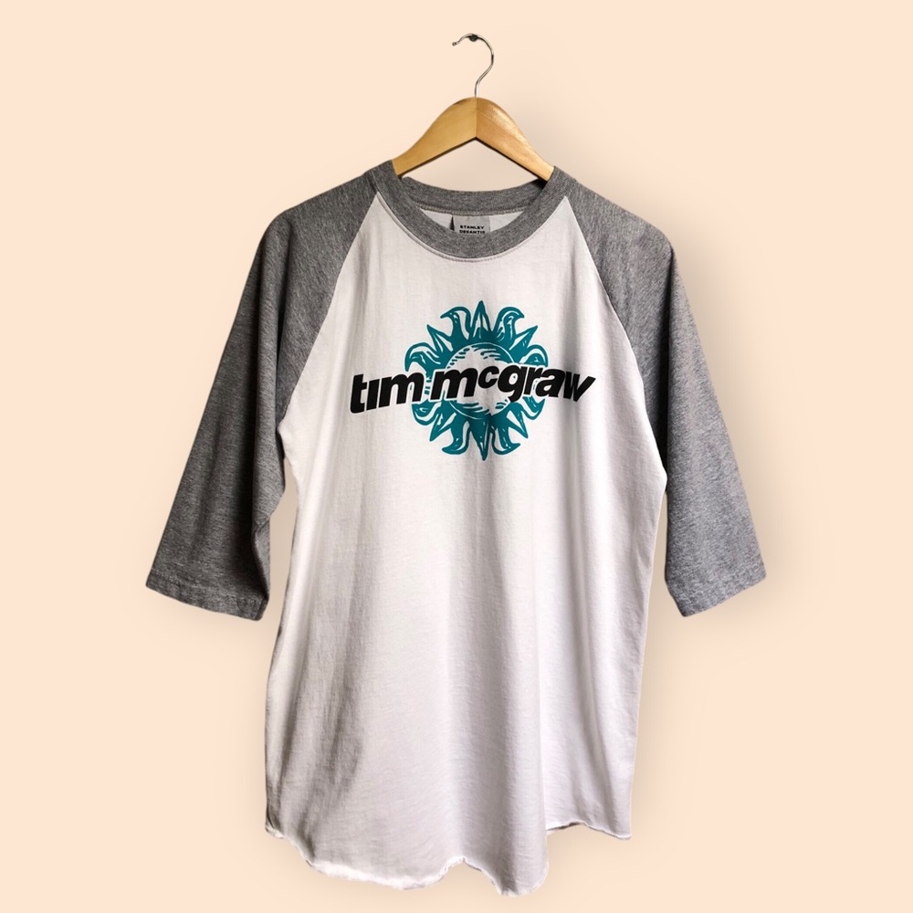 Vintage 2000 Tim McGraw Stanley Desantis Country Music Crew Raglan T-shirt Large